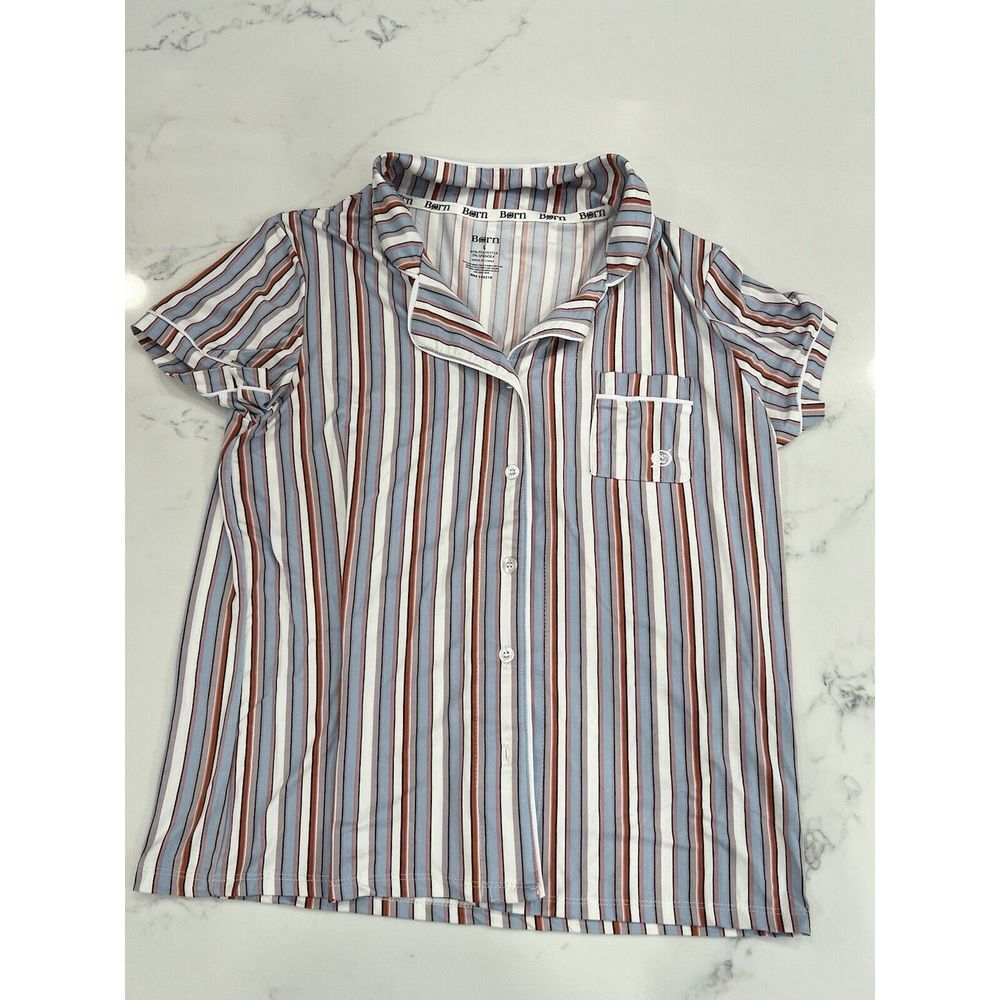Born Pajama Top Women's Large Striped